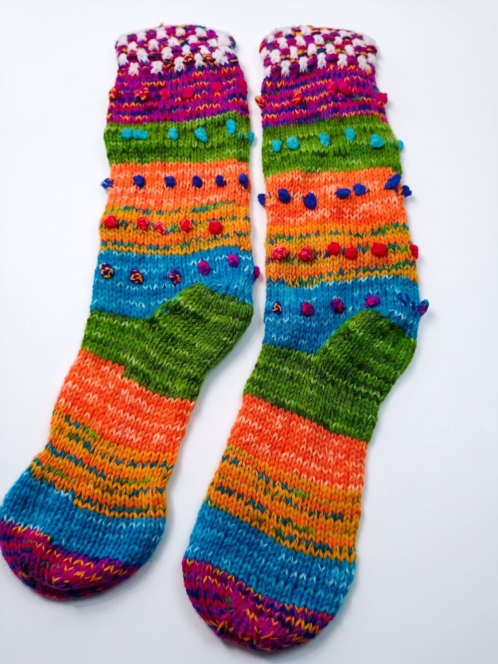 Long Winter Socks Hand-Knitted Warm Winter Cusco
